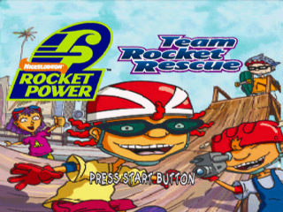Rocket Power Team Rocket Rescue title screen for Playstation